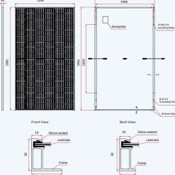Trina Solar Lot de 2 Panneaux solaires 500Wc TrinaSolar Bifacial - Bi-verre