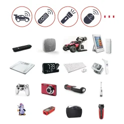 Thomson Lot de 4 Piles AAA - LR03 Li ion 1,5V rechargeables par USBC avec câble multi USB - 520302