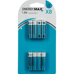 5Five Pile Aaa|Pile Lr03-Lot de 8 piles alcaline LR03 - Bleu-