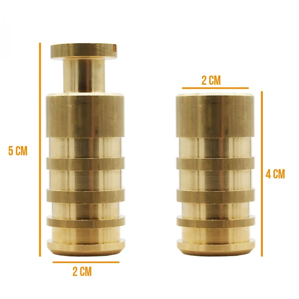 Linxor Lot de 20 pitons escamotables en laiton - Diam 20 mm -