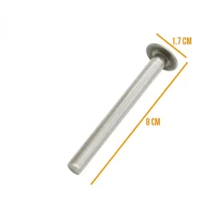 Linxor Lot de 20 pitons fixes d'ancrage droit - Diam 8 x 80 mm -