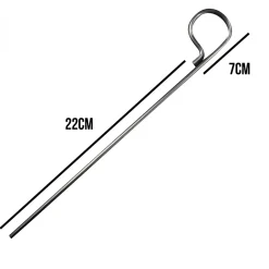 Linxor Lot de 10 pitons fixes gazon en inox 29 cm -