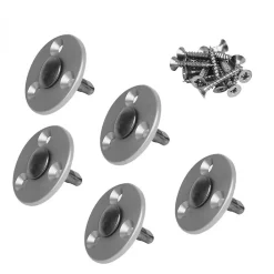 Linxor Piton À Visser-Lot de 5 pitons télescopiques en inox pour plage en bois -