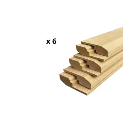 Wood&Sens Moulure, Goulotte Et Plinthe-Lot de 6 Plinthes Goulotte MDF, L.2.44 m x H.6.8 cm, Ep.18 mm