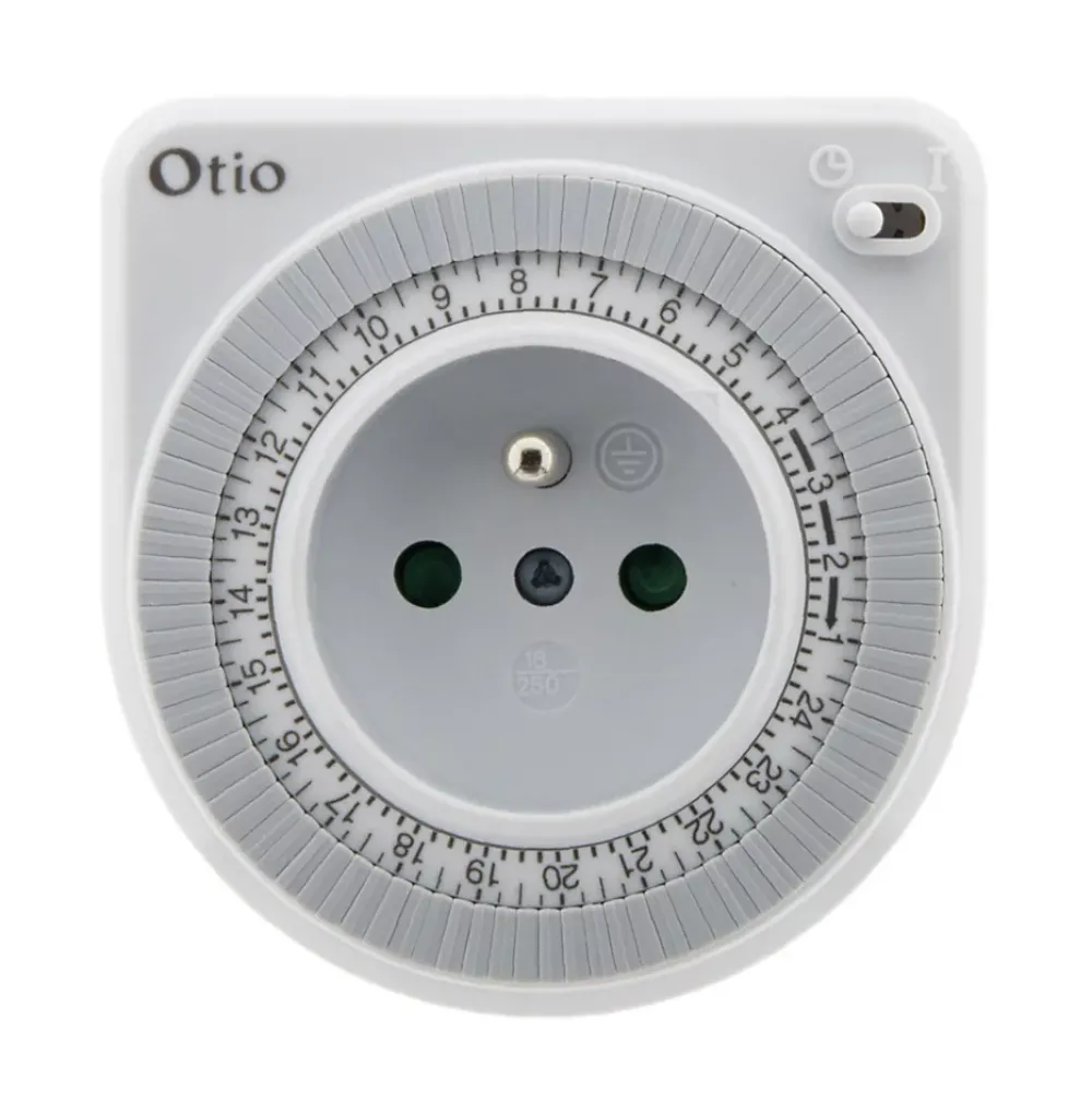 Otio Prise Étanche-Lot de 2 programmateurs mécaniques - Blanc -