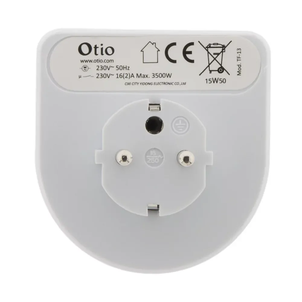 Otio Prise Étanche-Lot de 2 programmateurs mécaniques - Blanc -