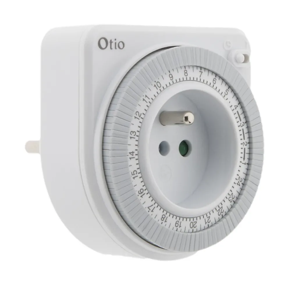 Otio Prise Étanche-Lot de 2 programmateurs mécaniques - Blanc -