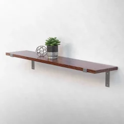 Ml-Design Lot de 4 équerre d'Etagere murale équerre fixation en métal gris