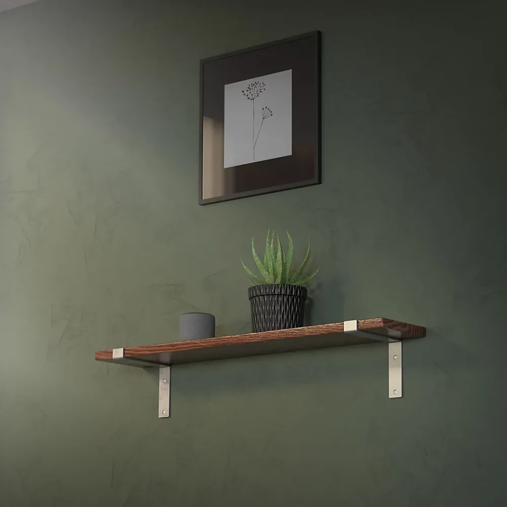 Ml-Design Equerre De Fixation-Lot de 4 équerre d'Etagere murale équerre fixation en métal gris