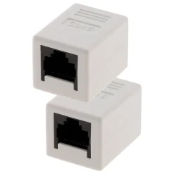 Zenitech Fiche Électrique-Lot de 2 raccords RJ45 F/F CAT6 - Blanc -
