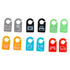 Zenitech Lot de 12 repère câbles multicolores -