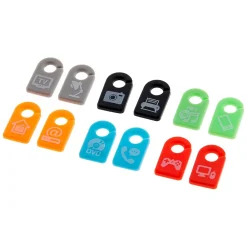 Zenitech Lot de 12 repère câbles multicolores -