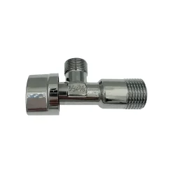 Monmobilierdesign Lot de 5 Robinet vanne d'angle chrome avec rosace 1/2