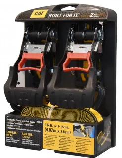 Caterpillar LOT DE 2 SANGLES D' ARRIMAGE A CLIQUET AVEC CROCHETS