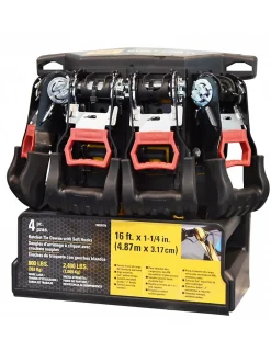 Caterpillar Sangle-LOT DE 4 SANGLES D' ARRIMAGE A CLIQUET AVEC CROCHETS
