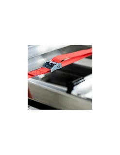 Thirard Lot de 2 sangles de serrage, 2.5m à boucle autoserrante, rouge -