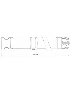 Thirard Sangle-Lot de 2 sangles de serrage, 1.80m à boucle plastique, bleu -