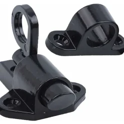 Deko Lot de 2 serrures de porte en aluminium, serrures de fenêtre, porte-fenêtre, anneau antivol, serrure de porte en aluminium