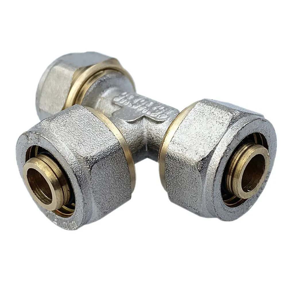 Monmobilierdesign Lot de 1 Té à visser tube PER diam16x16x16 mm
