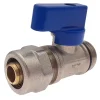 Monmobilierdesign Lot de 10 Vanne à bille sphérique 1/2"x16 pour tube PER diam16 Bleu