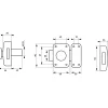 SP Lot de 2 verrous à bouton, cylindre diamètre 23 x 45 mm, s'entrouvrant, 3 clés/verr. -