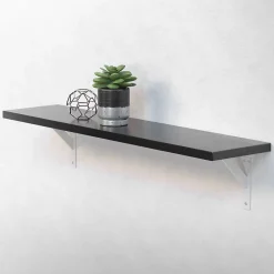 Ml-Design Equerre De Fixation-Lot 2 Equerres d'Etagere suspendue support mural en aluminium