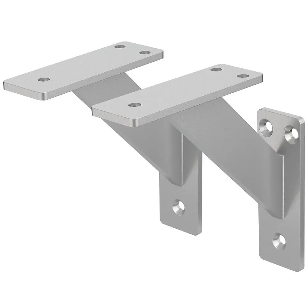 Ml-Design Lot 2 Equerres d'Etagere suspendue support mural en aluminium