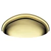 GoodHome Lot 6 poignées de meuble demi-ronde Armel effet laiton doré l.79mm x l.28mm x H. 26mm entraxe 64mm