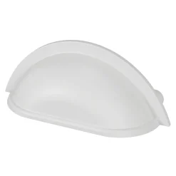 GoodHome Poignée De Meuble-Lot 6 poignées de meuble demi-ronde Govlin mat blanc l.81mm x l.30mm x H. 30mm entraxe 64mm