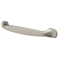 GoodHome Poignée De Meuble-Lot 6 poignées de meuble nœud Govlin aluminium effet nickel satin gris l.164mm x l.20mm x H. 24mm entraxe 128mm