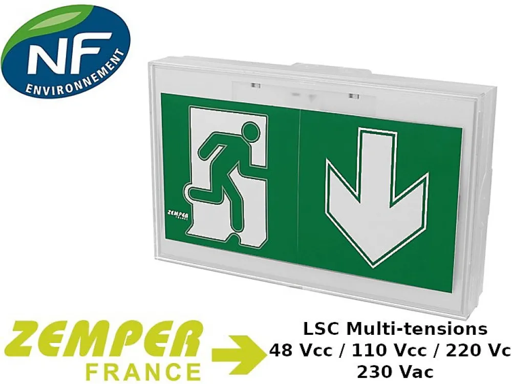 Zemper Luminaire sur Source Centrale évacuation IP44 Multitensions Toledo