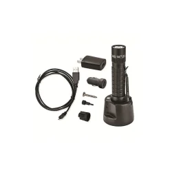 Maglite Lampe Torche-Lampe torche LED MAG-TAC-R à Batterie rechargeable - tête non-crénelée - Noir