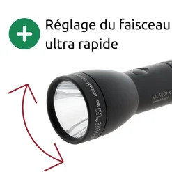 Maglite Lampe Torche-ML300LX Lampe torche LED 2x piles D - Noir