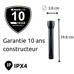 Maglite ML300LX Lampe torche LED 3x piles D - Noir
