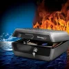 Master Lock Mallette de sécurité Anti Feu Ignifuge et Etanche Serrure à Clé Large LCHW30100
