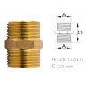 Monmobilierdesign Raccord À Visser-Mamelon laiton égal mâle mâle à visser diam 3/8" - lot de 5