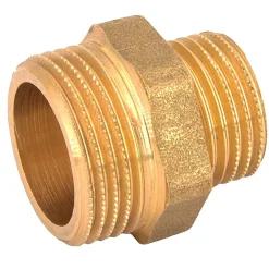 Monmobilierdesign Mamelon laiton réduit mâle mâle à visser diam 3/8" x 1/2" - lot de 10