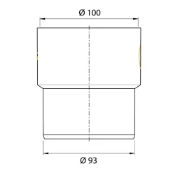 Wirquin Manchette de raccordement Femelle 100 / Mâle 93mm