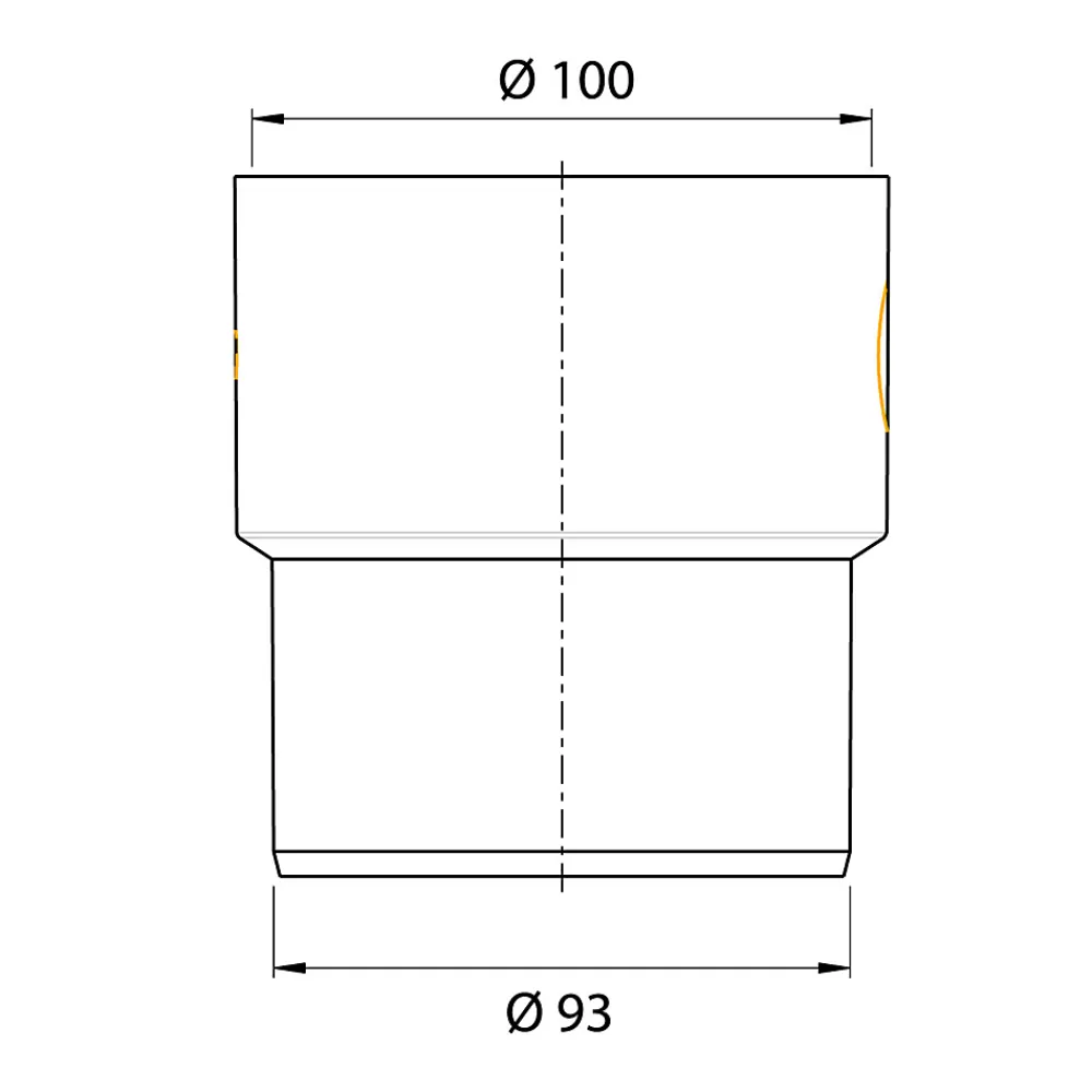 Wirquin Manchette de raccordement Femelle 100 / Mâle 93mm
