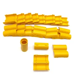 D-Work 20 Manchons de Raccordement pour Gaine Electrique et Tube D. 20 mm x L. 50 mm (Jaune) - 100% Français -