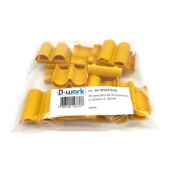D-Work 20 Manchons de Raccordement pour Gaine Electrique et Tube D. 20 mm x L. 50 mm (Jaune) - 100% Français -