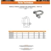 Vis Express Manille Droite Forgée axe imperdable Inox A4 Diamètre 5 - 1 pièce