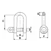 Lem Select Accessoire De Corde, Câble Et Chaîne-Manille zinguée diam 12 - 1/2" (Lot de 5)