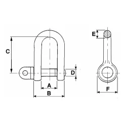 Lem Select Accessoire De Corde, Câble Et Chaîne-Manille zinguée diam 12 - 1/2" (Lot de 5)