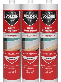 Volden Mastic acrylique blanc multimatériaux vendu par 3 pièces