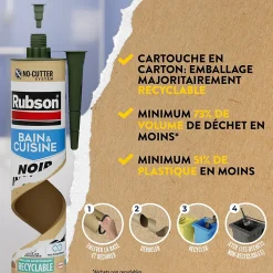 Rubson Mastic, Cartouche Joint Et Silicone-Mastic bain et cuisine béton 280ml