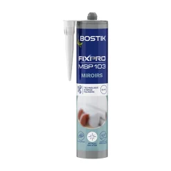 Bostik Mastic, Cartouche Joint Et Silicone-Mastic colle miroirs 290 ml coloris blanc