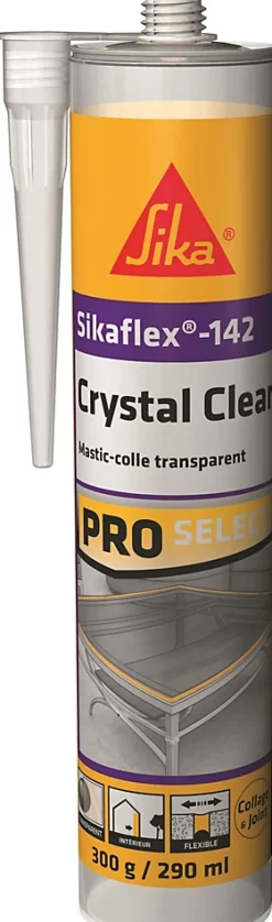 Sika Mastic colle multi-usages transparent flex Crystal Clear 300 gr