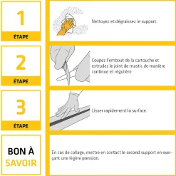 Sika Mastic colle multi-usages transparent flex Crystal Clear 300 gr