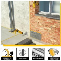 Sika Mastic, Cartouche Joint Et Silicone-Mastic colle tout en un flex 11FC, Blanc